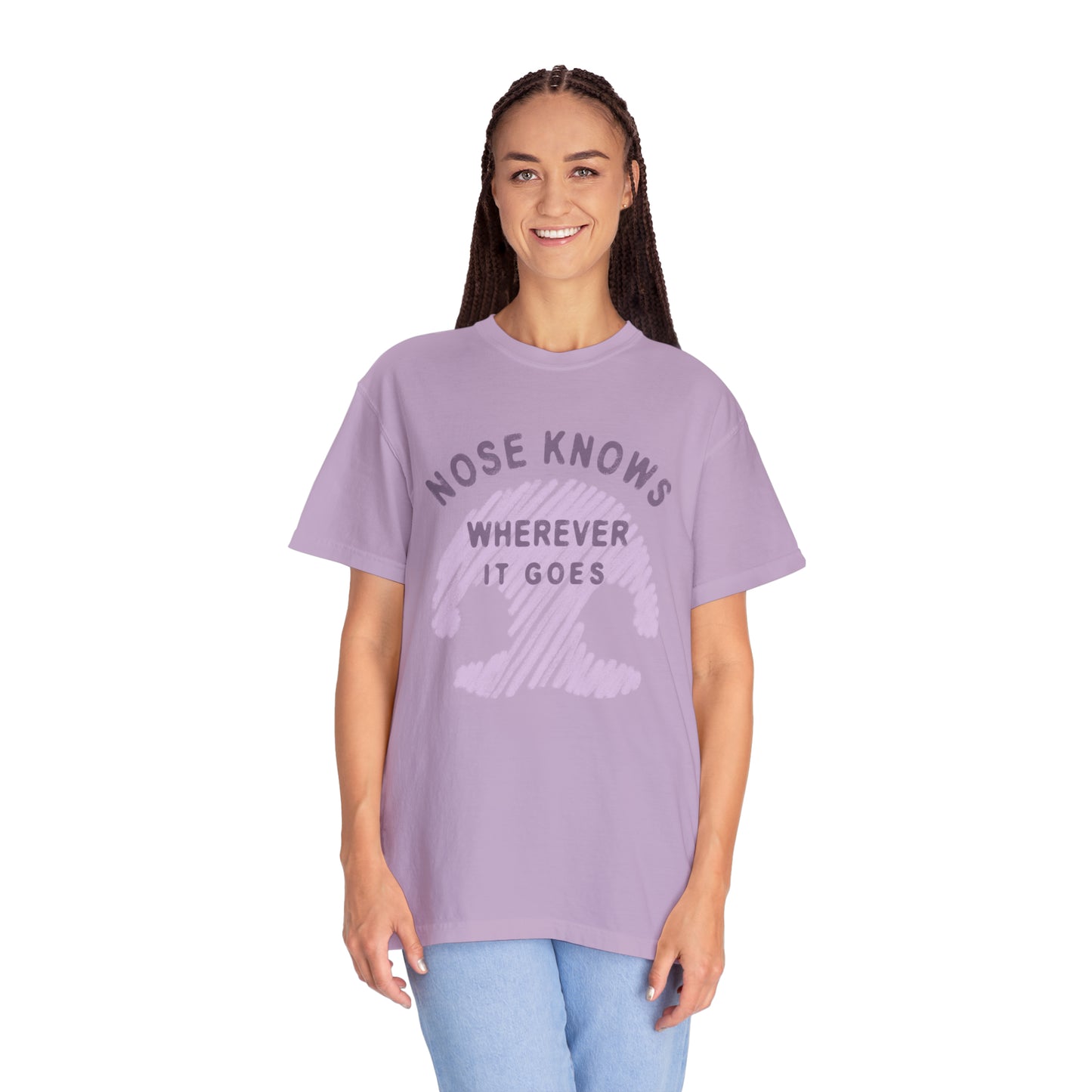 Unisex "NOSE KNOWS" T-shirt Orchid