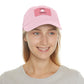 Hat with "NOSE KNOWS" Leather Patch Light Pink