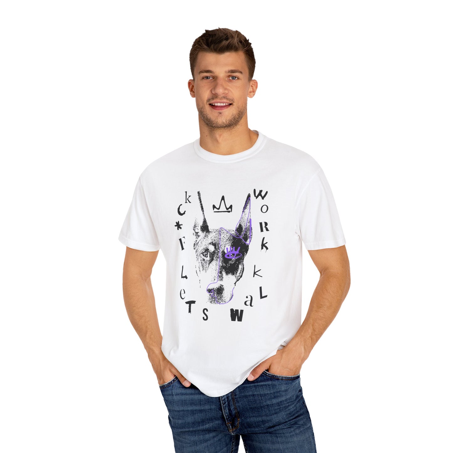 Unisex T-shirt Let's Walk with Doberman