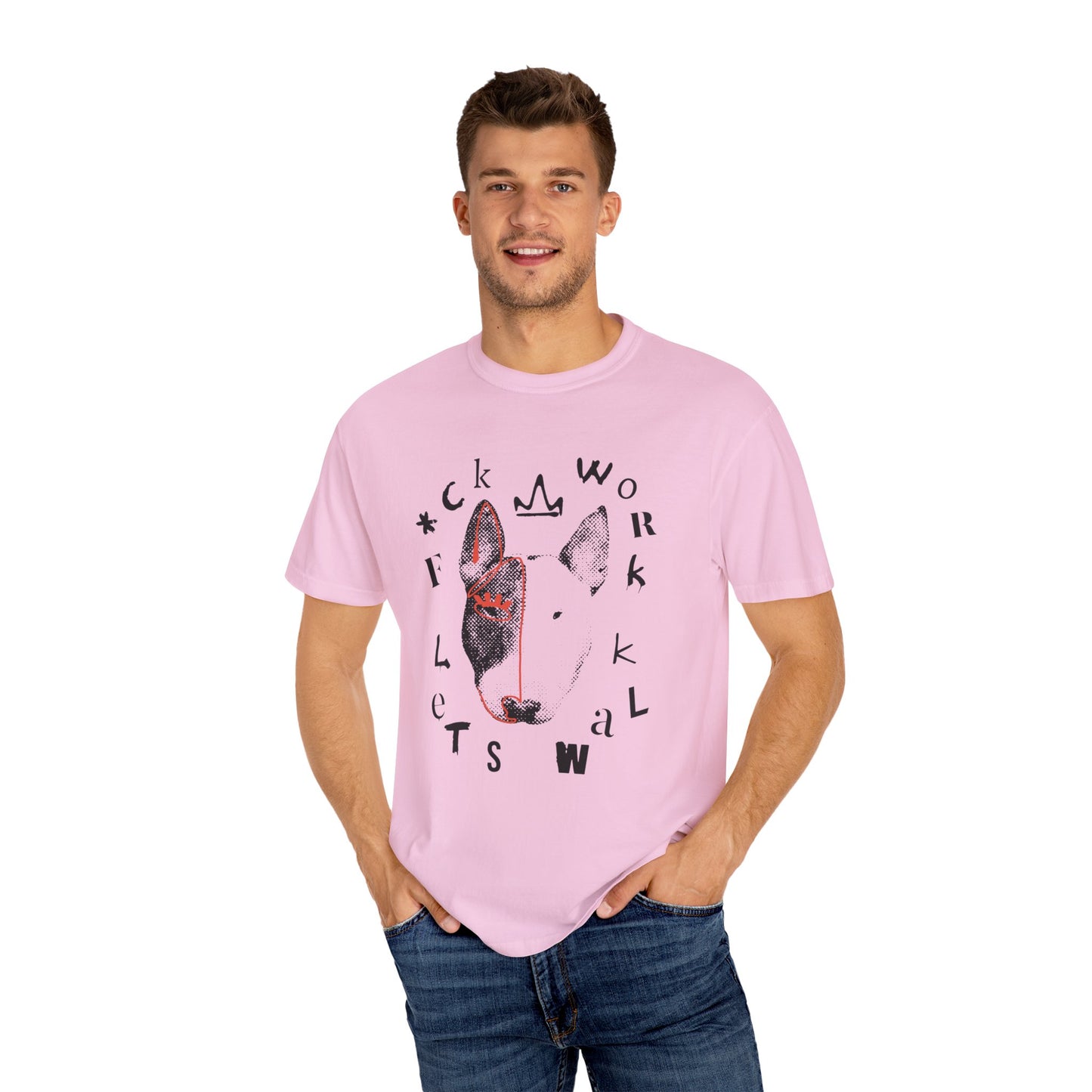 Unisex T-shirt Let's Walk with Bull Terrier